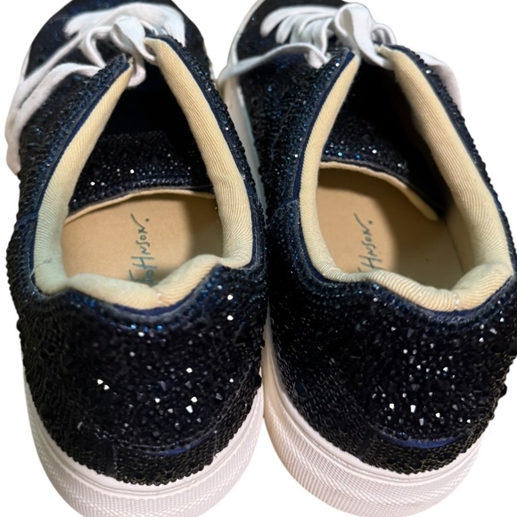 Blue by Betsey Johnson Sidny Rhinestone Embellished  Platform Lace up (7.5) - Picture 4 of 14